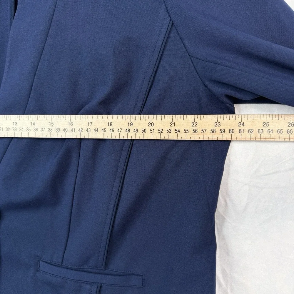 Eloquii Women's Size 18‎ One Button Blazer Jacket Navy Shoulder Pads. 66% Rayon